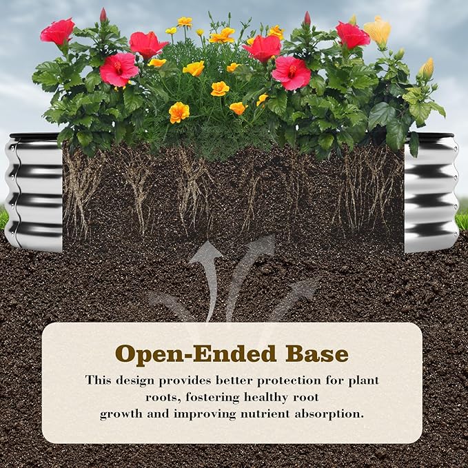 Galvanized Metal Raised Garden Bed Kit - Image 4