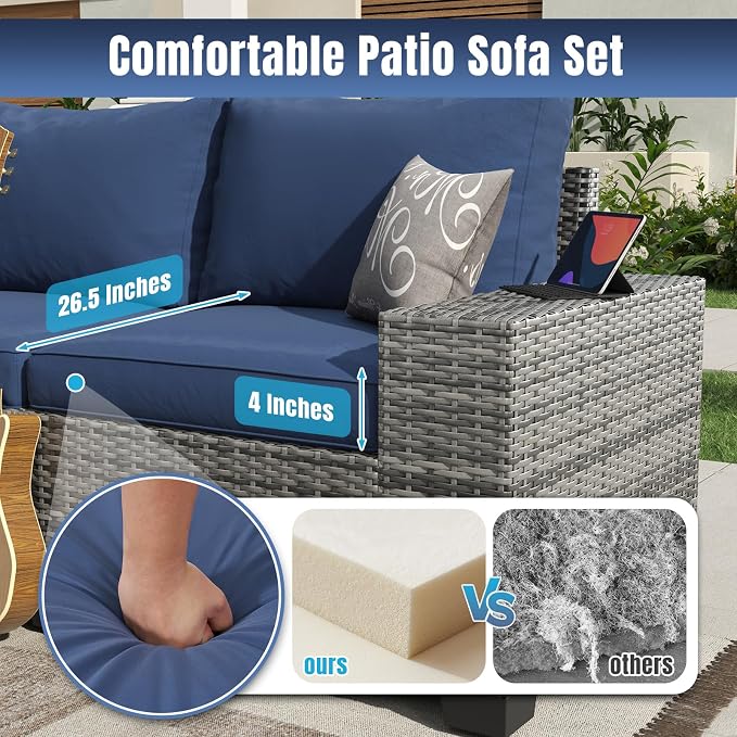 Aoxun 7 Pieces Patio Furniture Set - Image 4