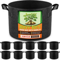 10 Pack 25 Gallon Grow Bags, Thickened Nonwoven Fabric Planter Pots by Unknown