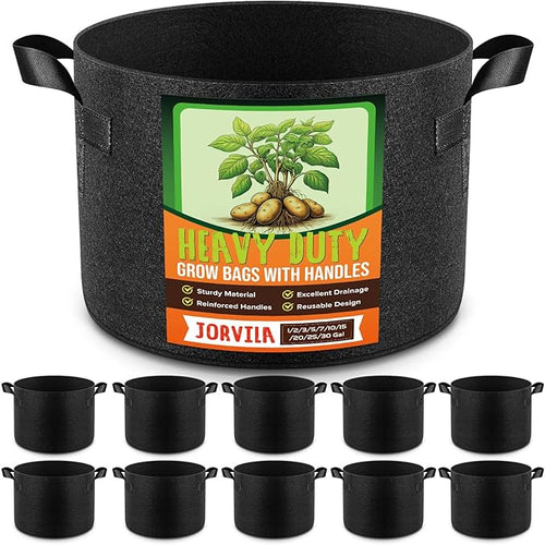 10 Pack 15 Gallon Grow Bags, Thickened Nonwoven Fabric Planter Pots by Unknown
