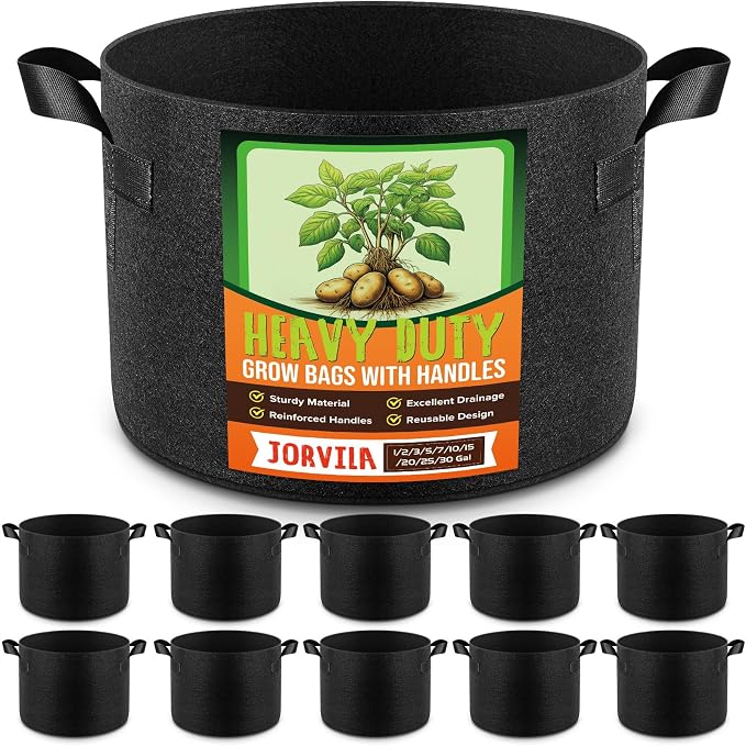 10 Pack 2 Gallon Grow Bags, Thickened Nonwoven Fabric Planter Pots by Unknown