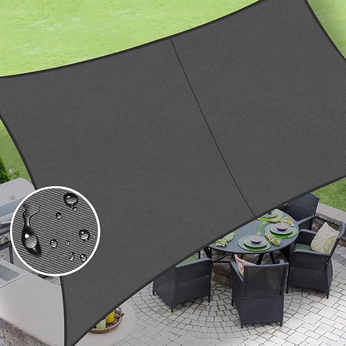 LOVE STORY Rectangle 8'x8' Waterproof Sun Shade Sail Canopy UV Block by LOVESTORY
