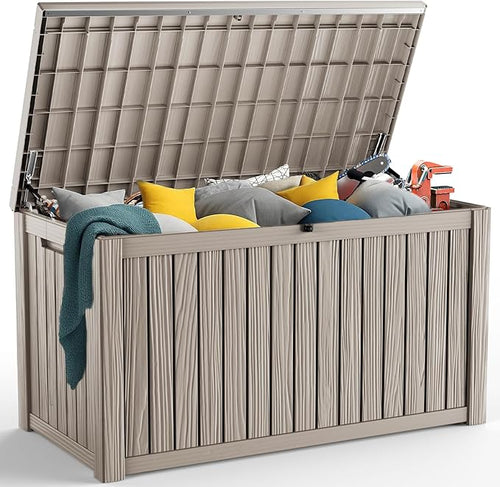 200 Gallon Resin Deck Box, Lockable Patio Outdoor Storage Box by OutdoorLivingPerfected