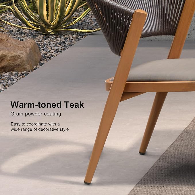 PURPLE LEAF 9 Pieces Round Outdoor Dining Set Large Outdoor Dining Table and - Image 2