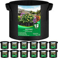 12-Pack 7 Gallon Thickened Non-Woven Grow Bags, Aeration Fabric Pots by JNYONG