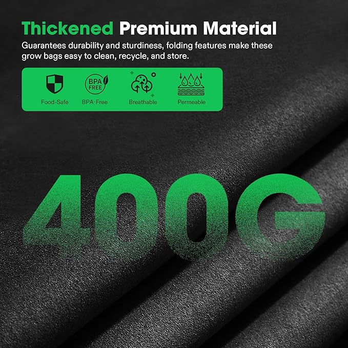 VIVOSUN 8-Grid 129 Gallon Plant Grow Bags, Large Fabric Raised Garden Bed - Image 3