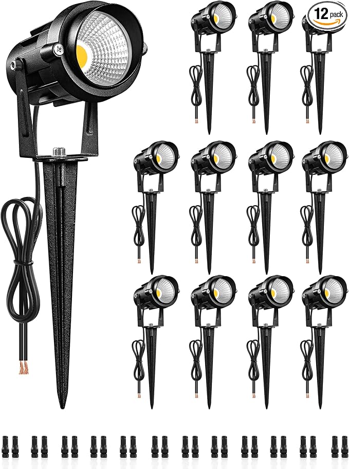 6W 700LM Low Voltage Landscape Lighting, 12V AC/DC 3000K Warm White LED Low by Wilawels
