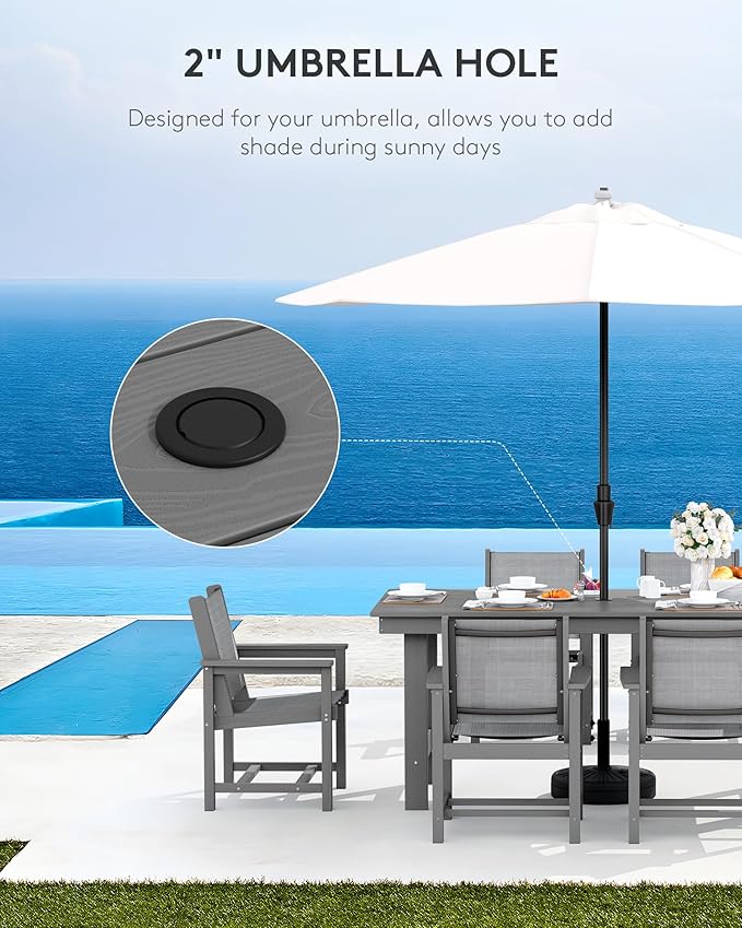SERWALL 7 Piece Outdoor Dining Table Sets - Image 2