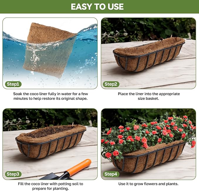 3Pcs Trough Coco Liner 36" Coco Coir Liners - Image 4