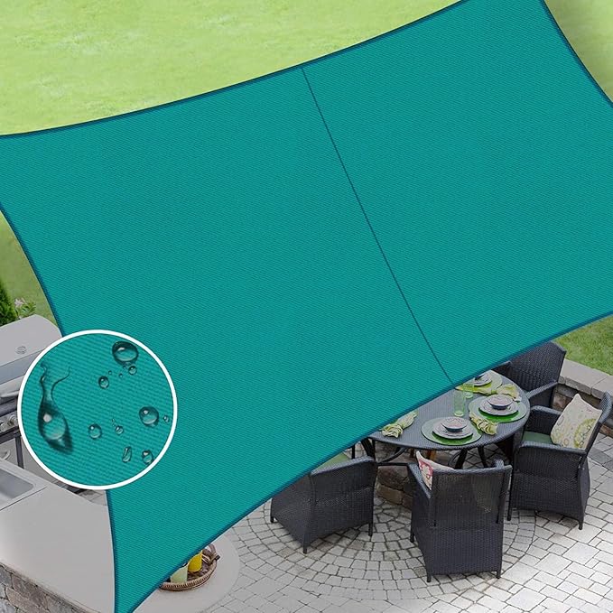LOVE STORY Rectangle 6'x10' Waterproof Sun Shade Sail Canopy UV Block by LOVESTORY