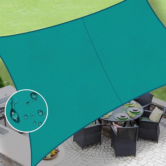 LOVE STORY Rectangle 10'x16' Waterproof Sun Shade Sail Canopy UV Block by LOVESTORY