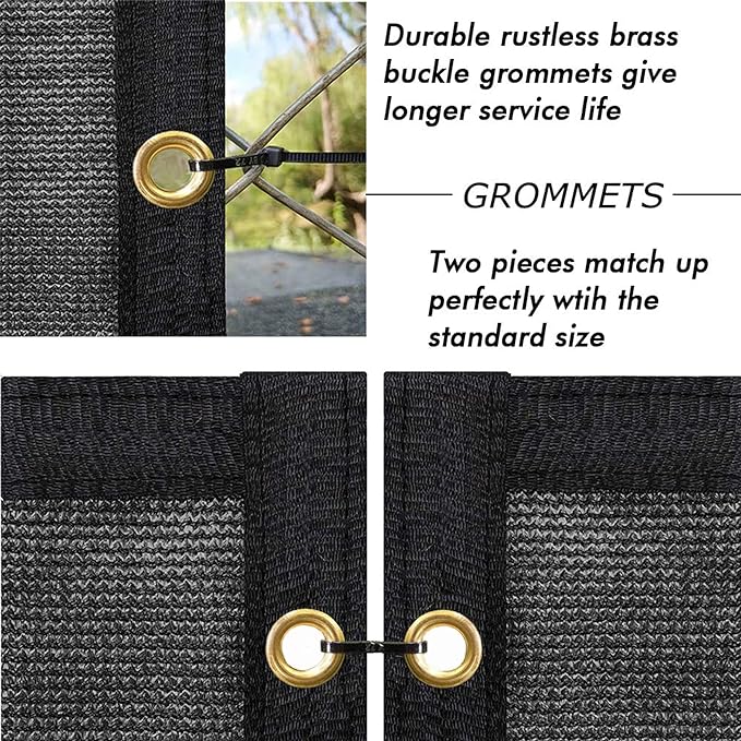 UPGRADE Privacy Fence Screen 3'x75' Black Outdoor 90% Visibility Blockage 170 - Image 3