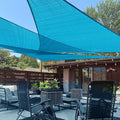 LOVE STORY Custom Size 5'x5'x7.1' Turquoise Blue Sun Shade Sail Right Triangle by LOVESTORY