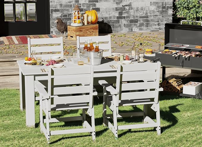 GREENVINES Outdoor Dining Table | 67’’ | HDPE | Rectangle Tables - Image 4