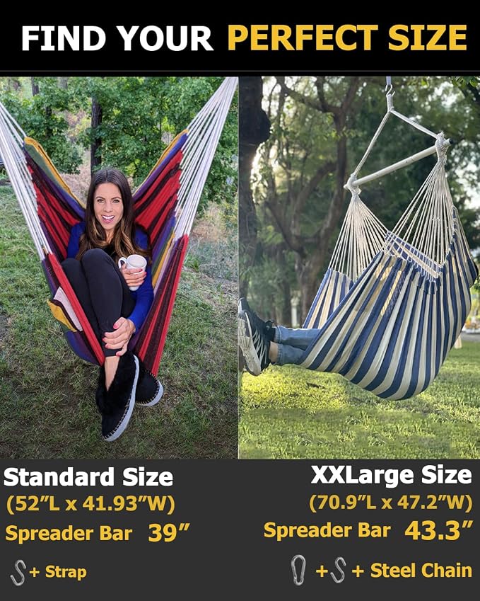 ADVOKAIR Hammock Chair Hanging Chair Rope Swing XXL - Image 6