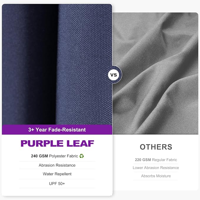 PURPLE LEAF 9' X 12' Right-left Tilt Patio Umbrella - Image 4
