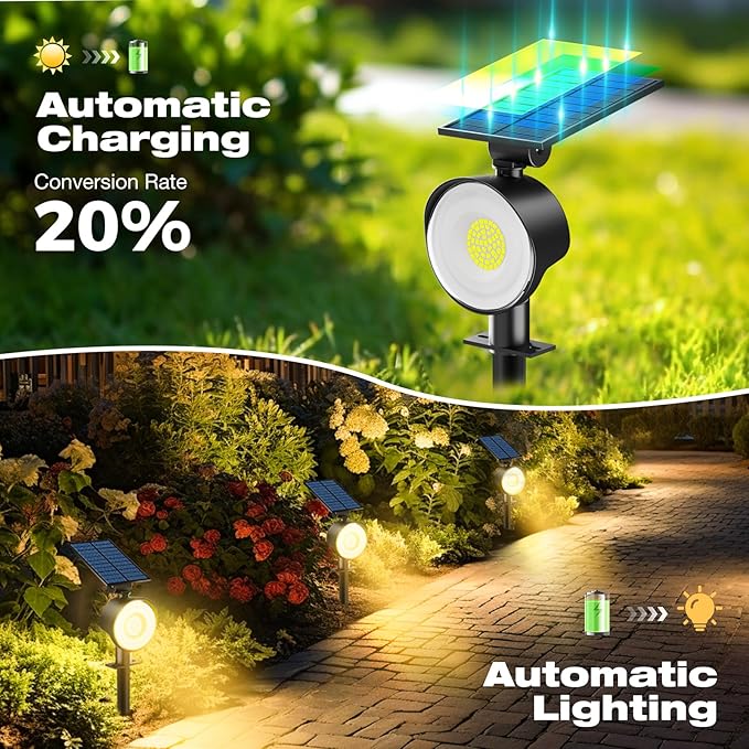 nipify 2 Pack Solar Spot Lights Outdoor Waterproof - Image 4
