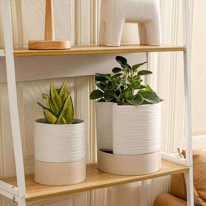 Nihow Self Watering Plant Pot: 8 Inch Ceramic Planter - Image 5