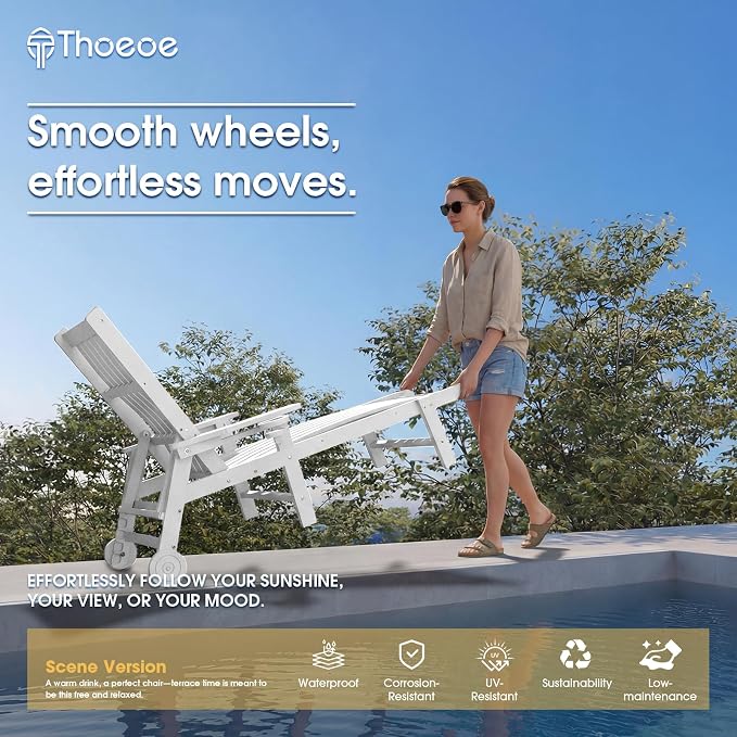 Patio Chaise Lounge Chair, Oversized Lounge Chair Outdoor - Image 6