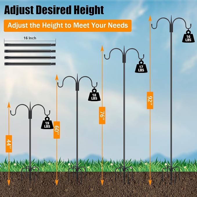 FEED GARDEN Adjustable Double Shepherds Hook - Image 4