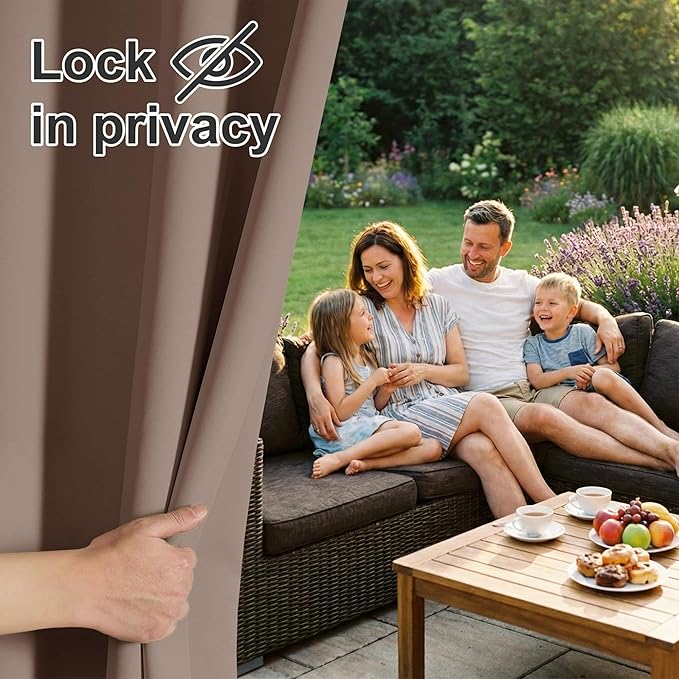 RYB HOME Outdoor Curtains 108 inches Long - Image 3