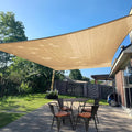 SUNLAX Sun Shade Sail 10' x 14' Sand Rectangle Canopy Sail Shade Cover UV Block by SUNLAX