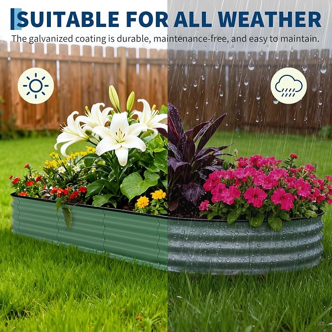 Garvee Galvanized Raised Garden Bed Outdoor, Rust-Resistant Raised Garden Beds - Image 8