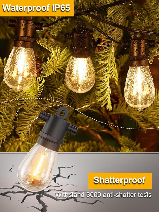Svater LED Outdoor String Lights 100 FT, Patio Lights - Image 2
