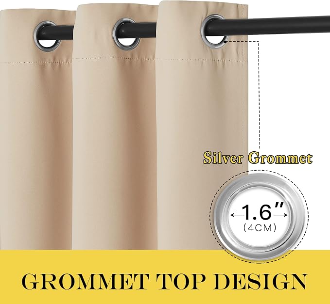 NICETOWN Bedroom Blackout Window Curtain 54 inches Length - Image 2