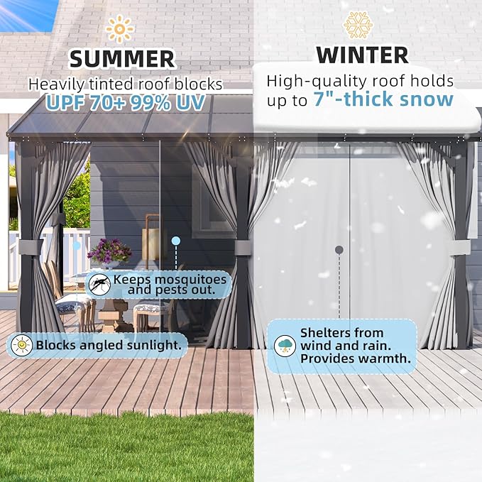 AECOJOY 16' x 12' Gazebo Outdoor Pergola - Image 2