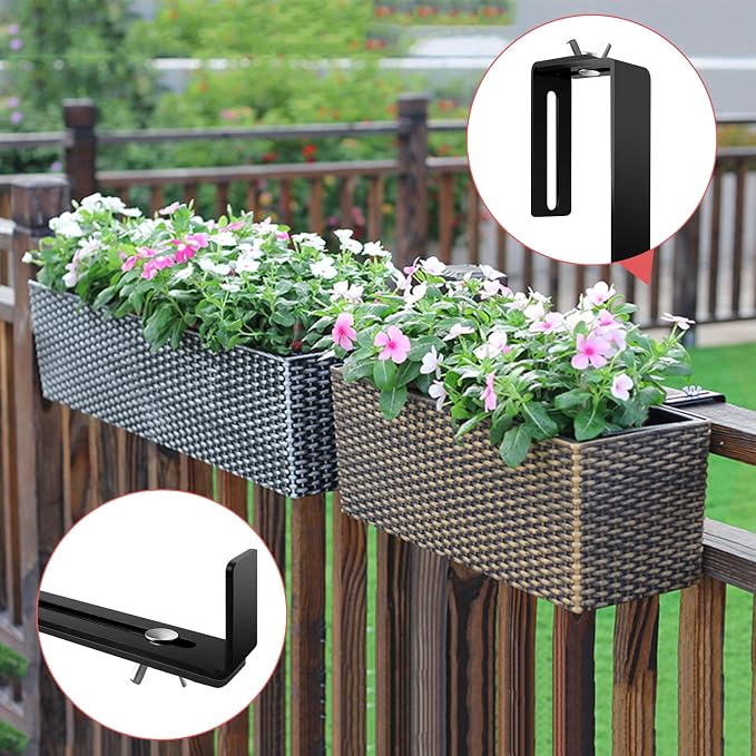 Planter Box Bracket, Flower Box Holder Brackets, Adjustable Window Box Brackets - Image 4