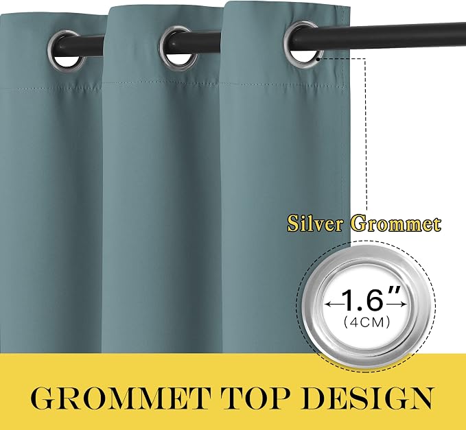 NICETOWN Room Darkening Short Curtain 54 inches Long - Image 5