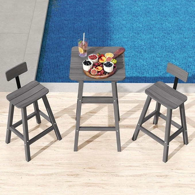 Outdoor Bar Table, HDPE Patio Bar Table, All Weather Height Patio Tables - Image 2