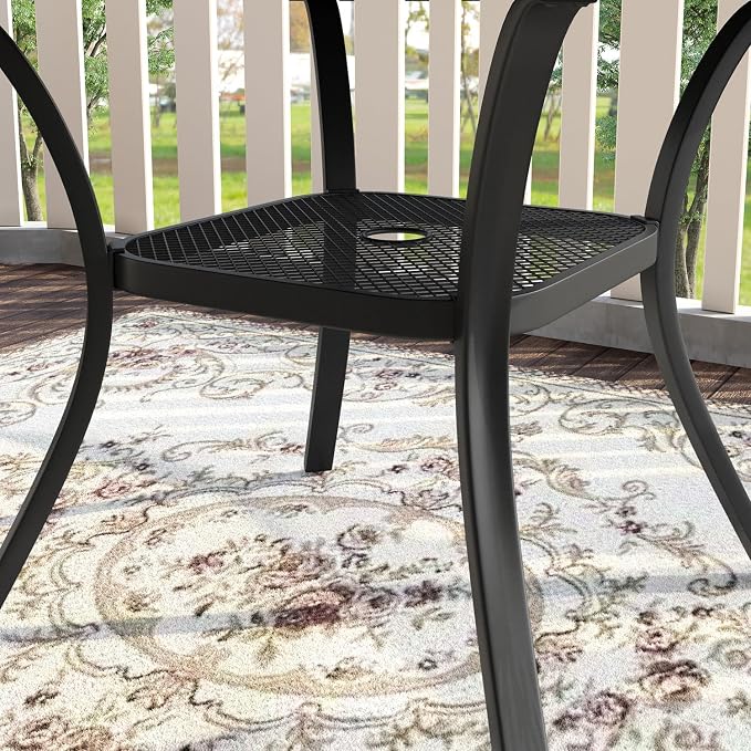VICLLAX 5 Pieces Patio Dining Set, Outdoor Furniture Set Includes 41.2" Round - Image 7