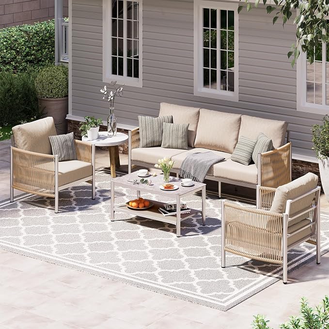 Aluminum Outdoor Patio Furniture Set by Oasbira