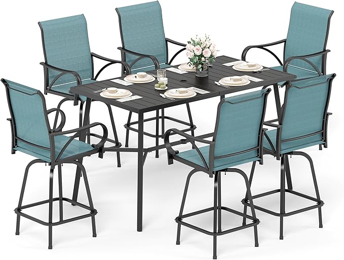 Sophia & William Outdoor Bar Set, Patio Bar Table and Chairs Set, Bar Height by SophiaWilliam
