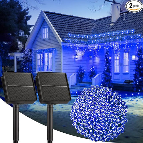 2-Pack 400LED 170FT Total Solar Outdoor Lights IP65 Waterproof Solar Powered by Brightown