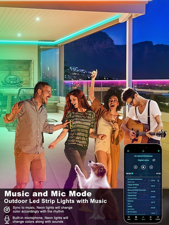 Outdoor Led Strip Lights Waterproof 50ft, Ip65 Outside Led Light Strip - Image 4