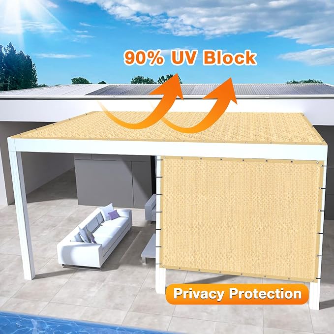 Artpuch Outdoor Pergola Shade Cover 14' X 15' Sun Shade Cloth - Image 3