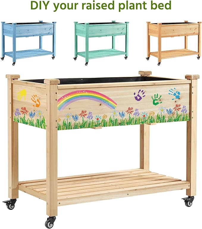 Yaheetech 42x23x33in Wooden Raised Garden Bed - Image 9