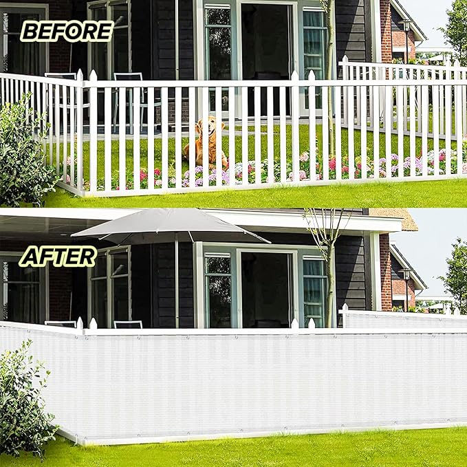 LOVE STORY Balcony Privacy Screen, 2.5'x7' Deck Shield Screen Fence Cover - Image 3