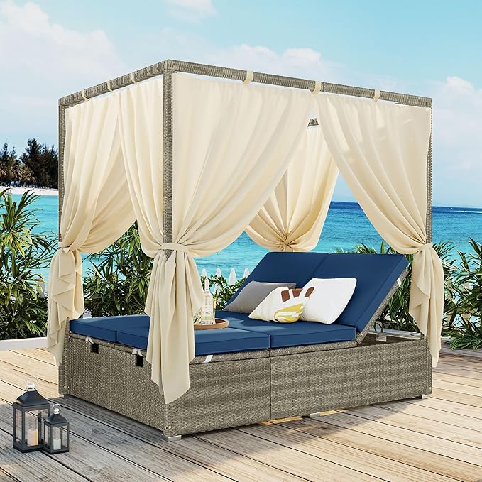 Wicker Metal Outdoor Pool Furniture by Merax