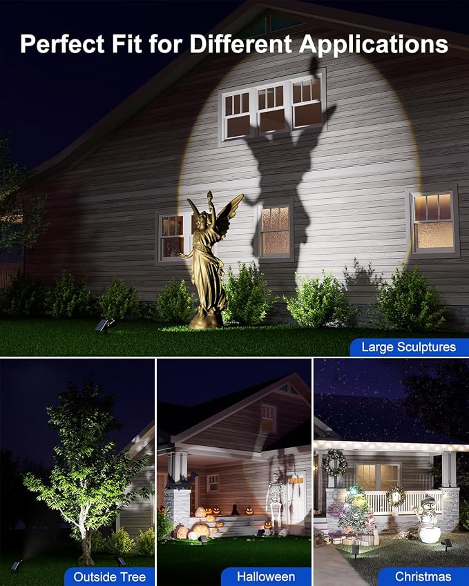 Solar Powered Sunset Spotlight Outdoor Waterproof Spot LED Accent Landscape - Image 4