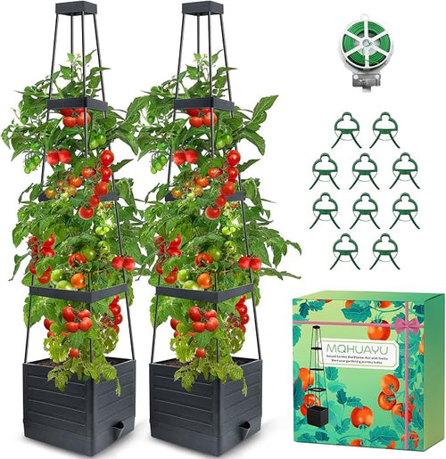 2-Pack Tomato Planter with Trellis, Tomato Cages by MQHUAYU