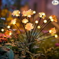 Solar Garden Lights, Warm White LED Swaying Solar Flowers Light by PEVOROS