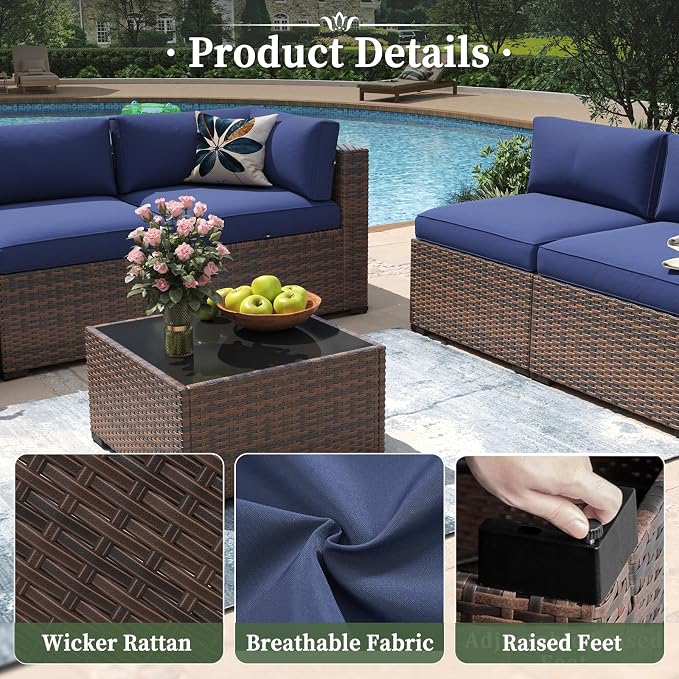 Aoxun 15 Piece Patio Furniture Set - Image 8