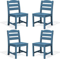 SERWALL Outdoor Dining Chairs Set of 4, All-Weather HDPE Patio Chair by SERWALL