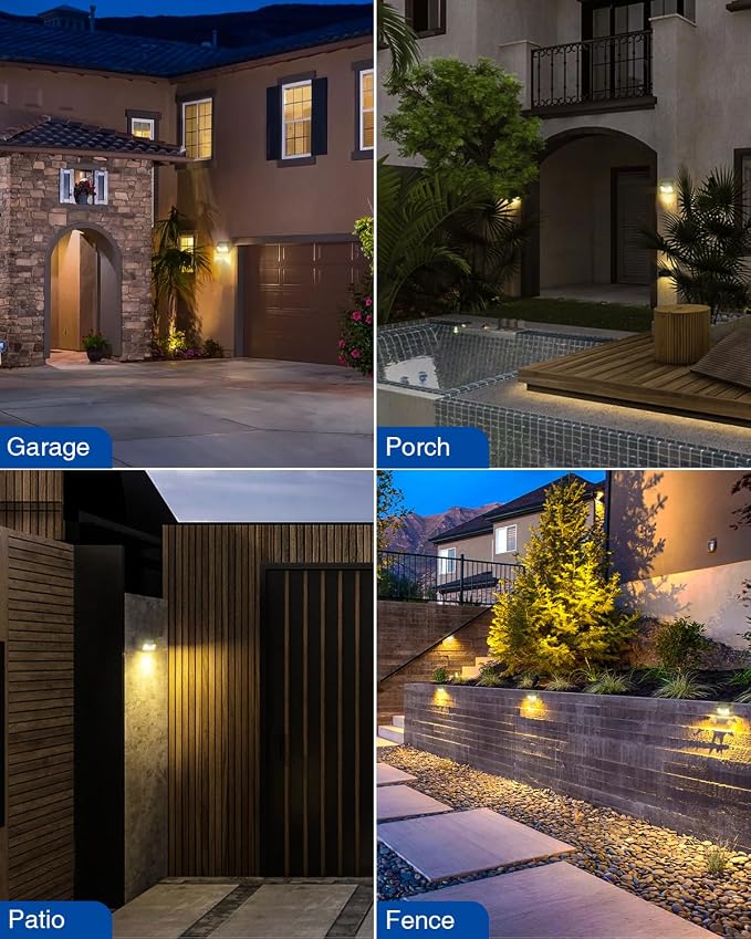 Peasur Solar Lights Outdoor Waterproof, 3 Modes Solar Powered Fence Security - Image 7