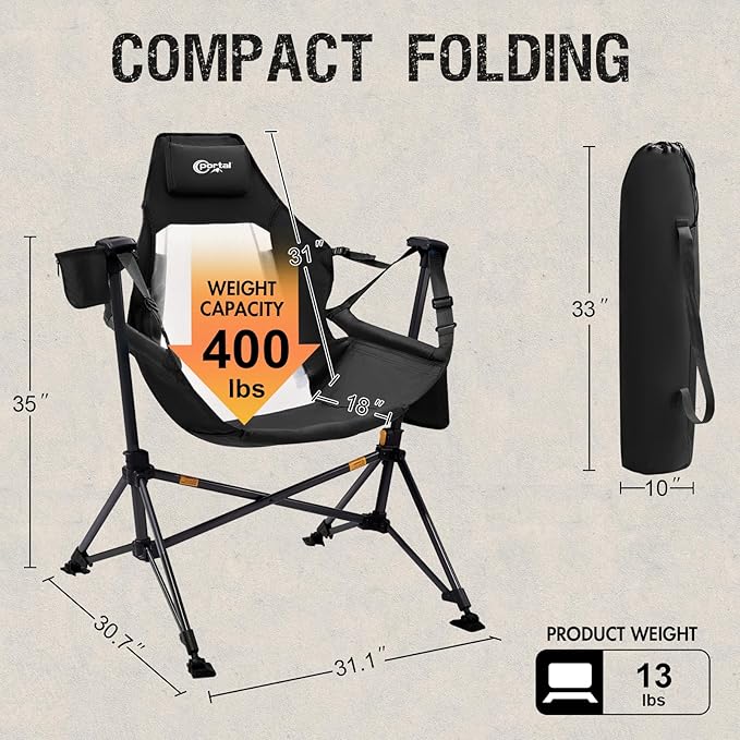 Portal Hammock Camping Chair, Portable Outdoor Swinging Chairs - Image 3