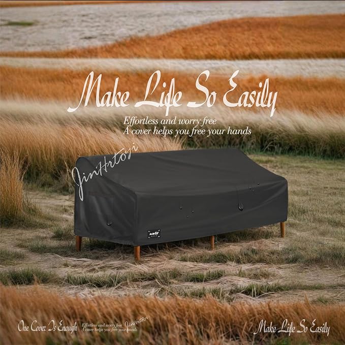 JinHrtoyi 3-Seater Outdoor Couch Cover, 93Wx40Dx35H inches Outdoor Furniture - Image 7